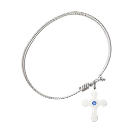 6036-1-STN - Cross Bangle<br>Available in 8 Styles