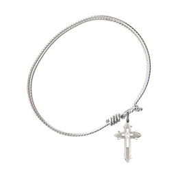 6058-STN - Cross on Cross Bangle<br>Available in 8 Styles