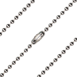 Light Bead Chain<br>Light Rhodium/Gold Plate<br>C46 - 2.40mm