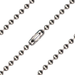 Heavy Bead Chain<br>Light Rhodium/Gold Plate<br>C48 - 3.15mm