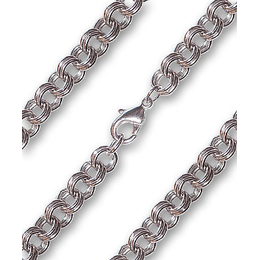 Double Cable Bracelet<br>Rhodium/Hamilton Gold<br>C64 - 7.5mm