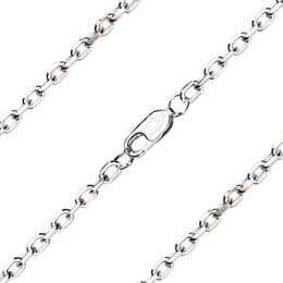 Cable Chain<br>Light Rhodium/Gold Plate<br>C81 - 2.75mm