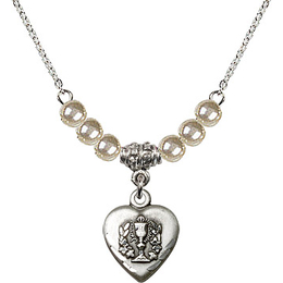N02 / Faux Pearl Beads<br>0892 - Heart / Communion