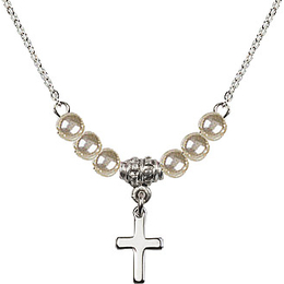 N02 / Faux Pearl Beads<br>1006 - Cross