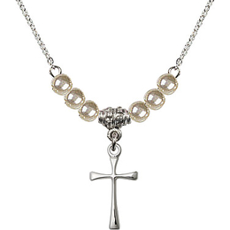 N02 / Faux Pearl Beads<br>1872 - Maltese Cross