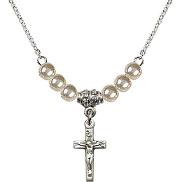 N02 / Faux Pearl Beads<br>5417 - Crucifix