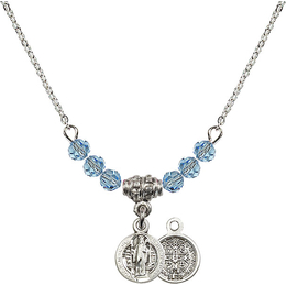 N20 Birthstone Necklace<br>St. Benedict<br>Available in 15 Colors