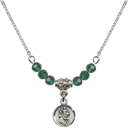 N20 Birthstone Necklace<br>St. Christopher<br>Available in 15 Colors