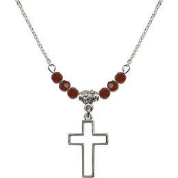 N20 Birthstone Necklace<br>Cross<br>Available in 15 Colors