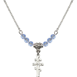 N20 Birthstone Necklace<br>Greek Orthadox Cross<br>Available in 15 Colors
