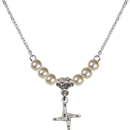 N21 Birthstone Necklace<br>St. Brigid Cross