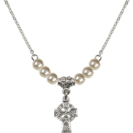 N21 Birthstone Necklace<br>Celtic Cross