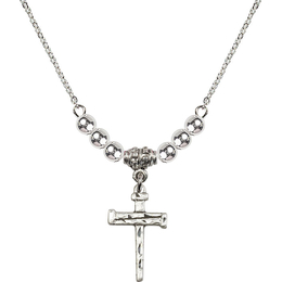 N22 Birthstone Necklace<br>Nail Cross