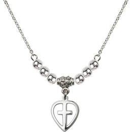 N22 Birthstone Necklace<br>Heart / Cross