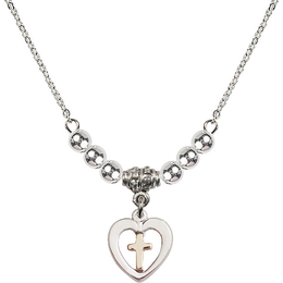 N22 Birthstone Necklace<br>Heart / Cross