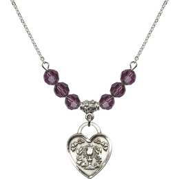 N30 Birthstone Necklace<br>Communion Heart<br>Available in 15 Colors