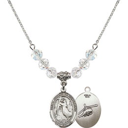 N30 Birthstone Necklace<br>St. Joseph of Cupertino/Helecopter<br>Available in 15 Colors