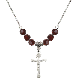 N30 Birthstone Necklace<br>Maltese Crucifix<br>Available in 15 Colors