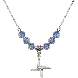 N30 Birthstone Necklace<br>St. Brigid Cross<br>Available in 15 Colors