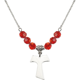 N30 Birthstone Necklace<br>Tau Cross<br>Available in 15 Colors