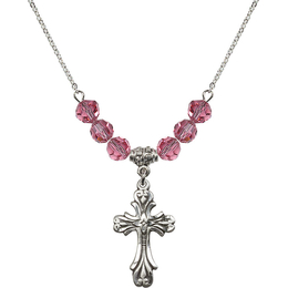 N30 Birthstone Necklace<br>Cross<br>Available in 15 Colors