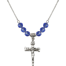 N30 Birthstone Necklace<br>Nail Crucifix<br>Available in 15 Colors
