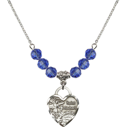 N30 Birthstone Necklace<br>St. Michael the Archangel<br>Available in 15 Colors