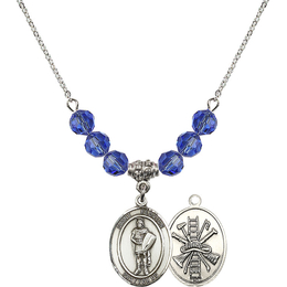 N30 Birthstone Necklace<br>St. Florian/Firefighter<br>Available in 15 Colors