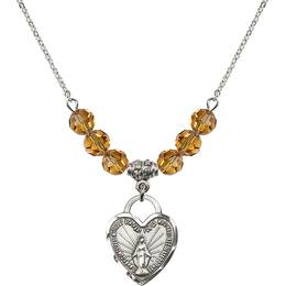 N30 Birthstone Necklace<br>Miraculous Heart<br>Available in 15 Colors