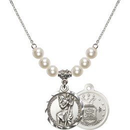 N31 Birthstone Necklace<br>St. Christopher / Air Force