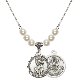 N31 Birthstone Necklace<br>St. Christopher / Army