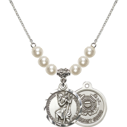 N31 Birthstone Necklace<br>St. Christopher / Coast Guard
