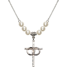 N31 Birthstone Necklace<br>Wedding Rings Cross