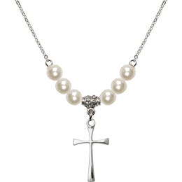 N31 Birthstone Necklace<br>Maltese Cross