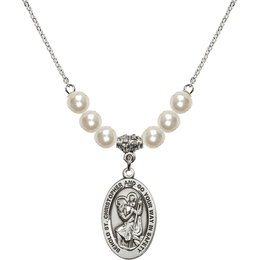 N31 Birthstone Necklace<br>St. Christopher