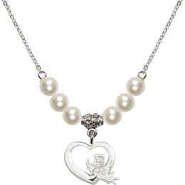 N31 Birthstone Necklace<br>Heart / Guardian Angel