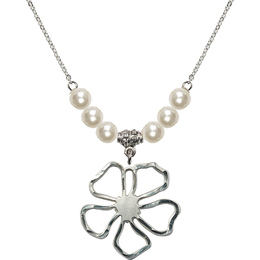 N31 Birthstone Necklace<br>Five Pedal Flower