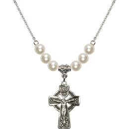N31 Birthstone Necklace<br>Celtic Crucifix