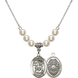N31 Birthstone Necklace<br>St. Michael the Archangel/Policeman