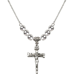 N32 Birthstone Necklace<br>Nail Crucifix