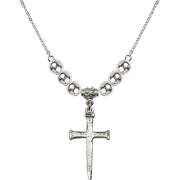 N32 Birthstone Necklace<br>Nail Cross