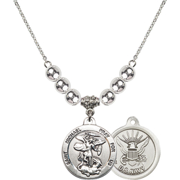 N32 Birthstone Necklace<br>St. Michael / Navy