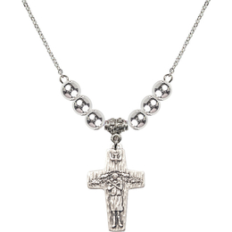 N32 Birthstone Necklace<br>Papal Crucifix