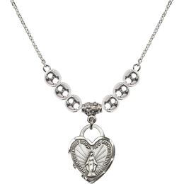 N32 Birthstone Necklace<br>Miraculous Heart