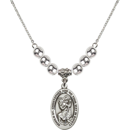 N32 Birthstone Necklace<br>St. Christopher