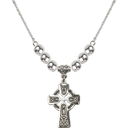 N32 Birthstone Necklace<br>Celtic Cross