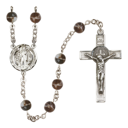 Saint Benedict<br>R0092#1 7mm Rosary<br>Available in 2 colors
