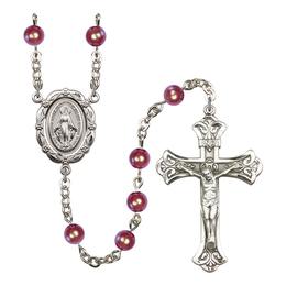 St. Michael<br>R5816RE 6mm Rosary<br>Red