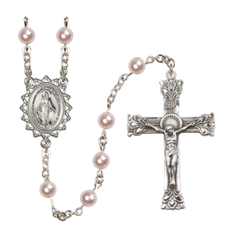 Miraculous<br>R5816RO#2 6mm Rosary<br>Rose