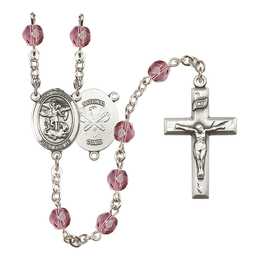 Saint Michael / Nat'l Guard<br>R6000-8076--5 6mm Rosary<br>Available in 12 colors